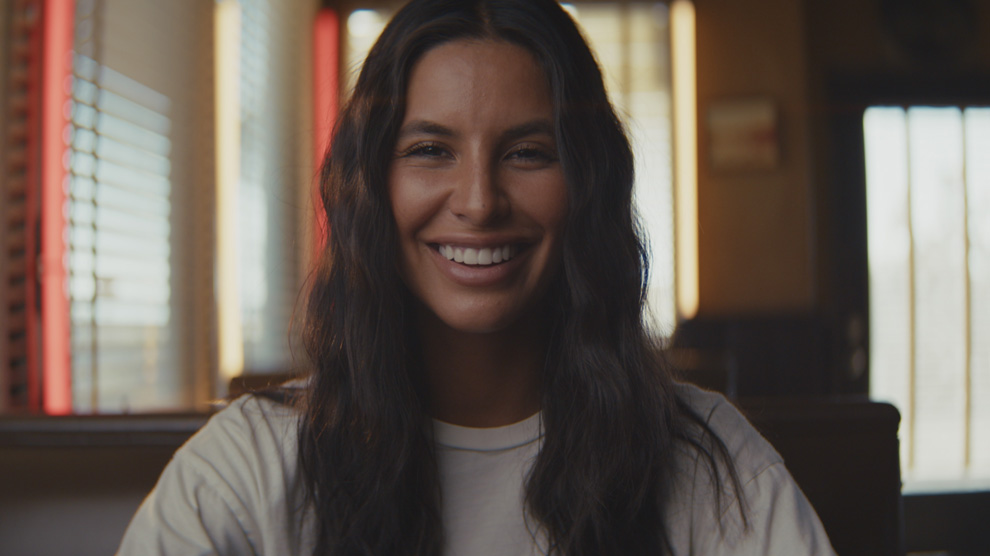 Girl at Diner: frame shot on the Cinema Camera 6K