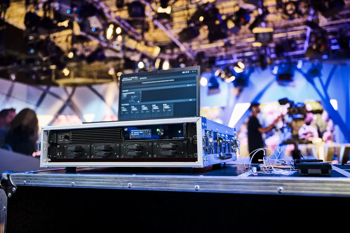 Sennheiser professional wireless audio in use