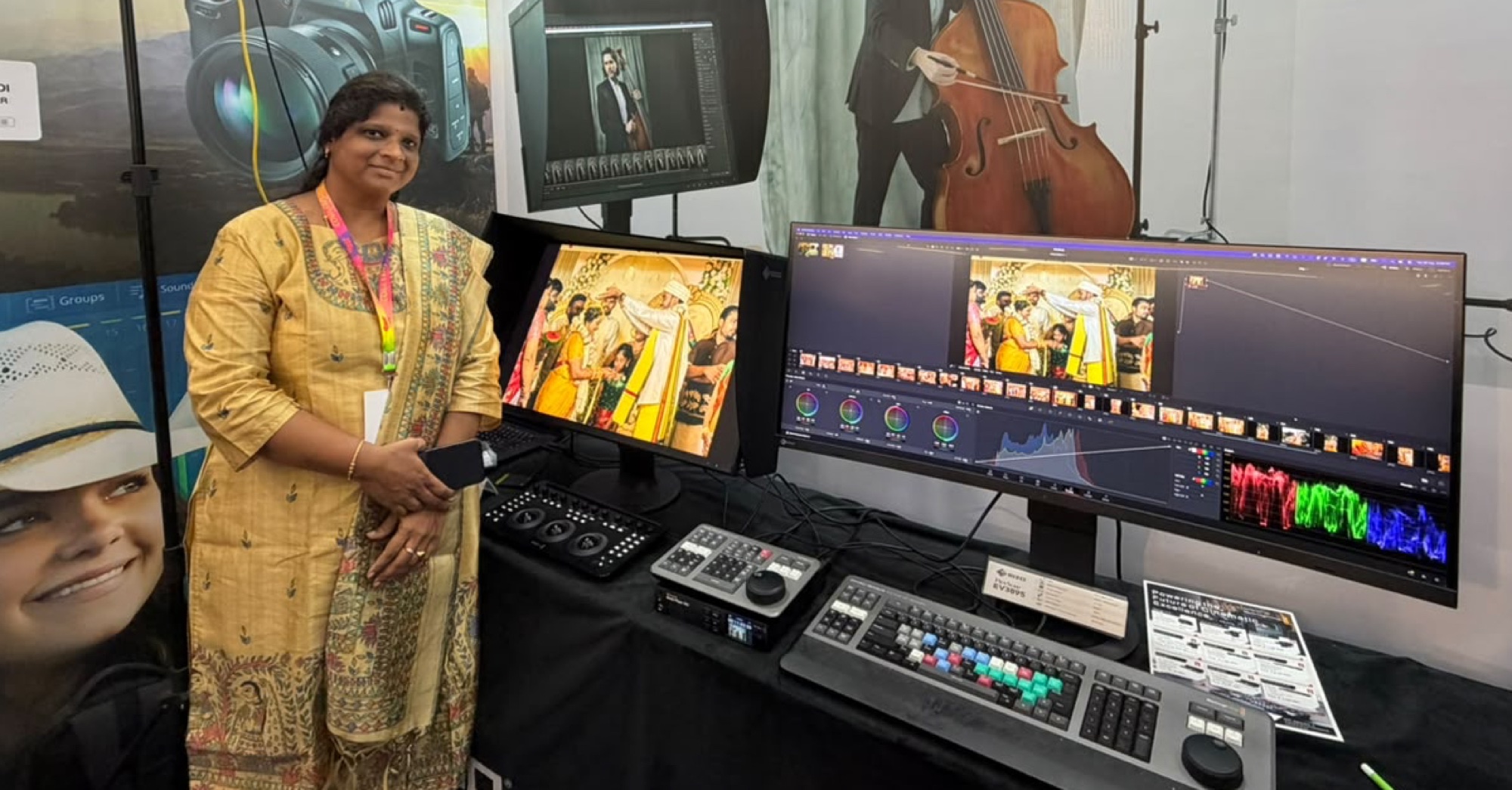 An EIZO monitoring and DaVinci Resolve color workflow at the expo